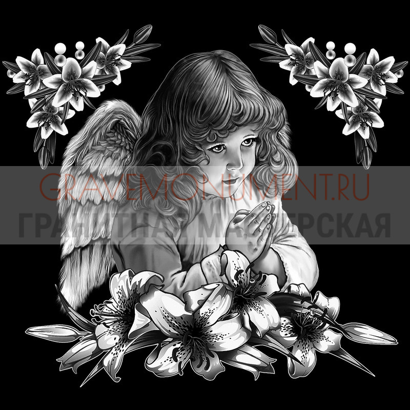 gravemonument.ru Гравировка ангелы ГА 0027