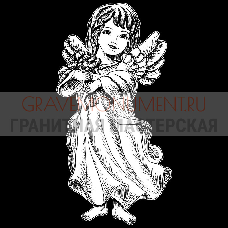 gravemonument.ru Гравировка ангелы ГА 0139