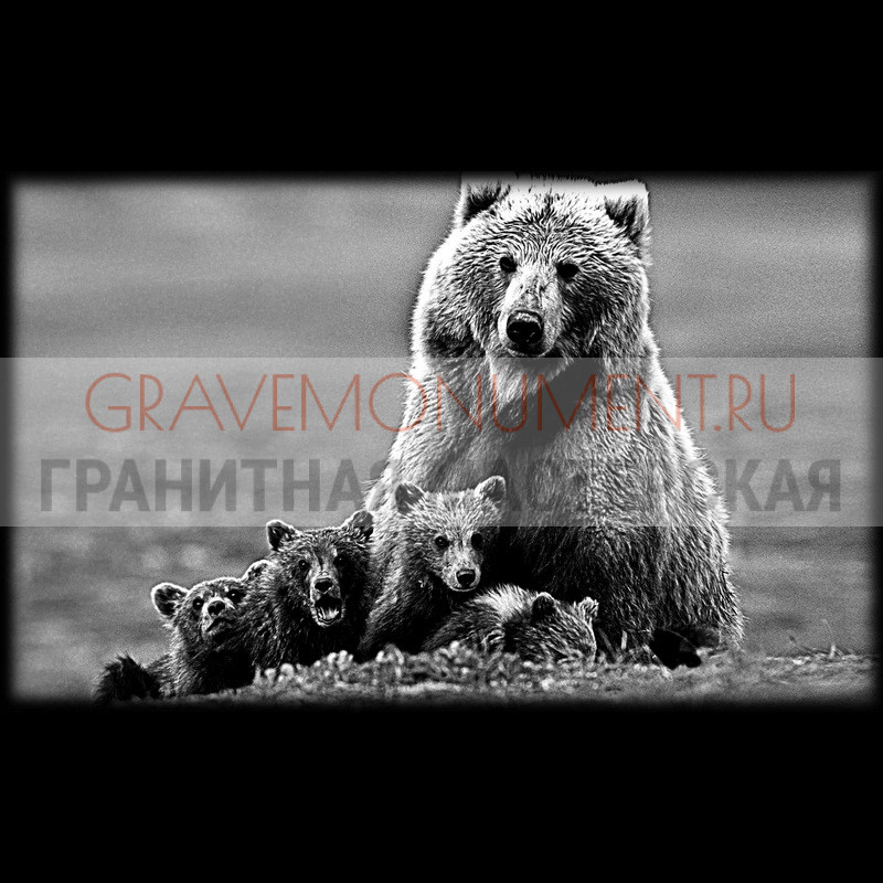 Художественная гравировка пейзаж на памятник Пейзаж на памятник ГП 0302