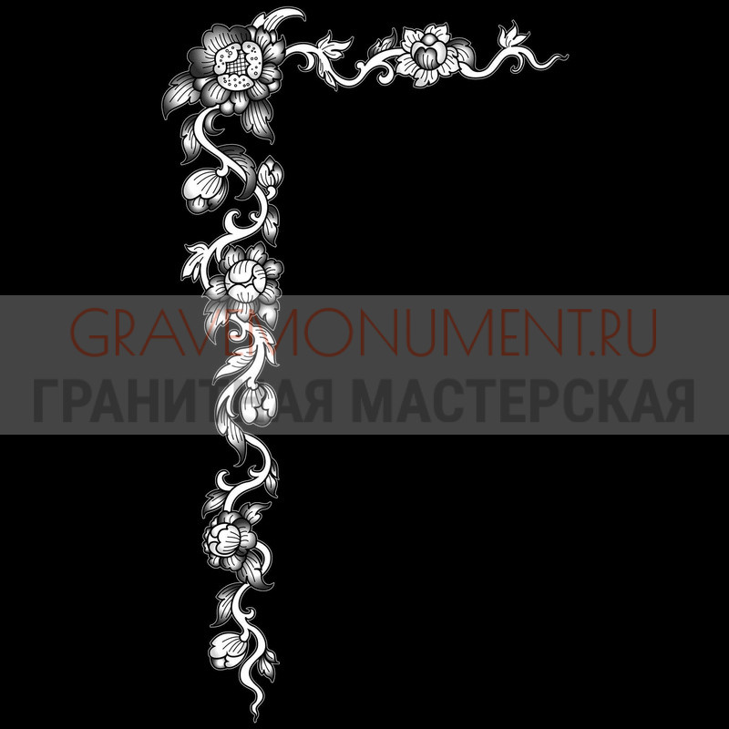 Гравировка виньеток на памятнике Гравировка виньетки ГВ 0008