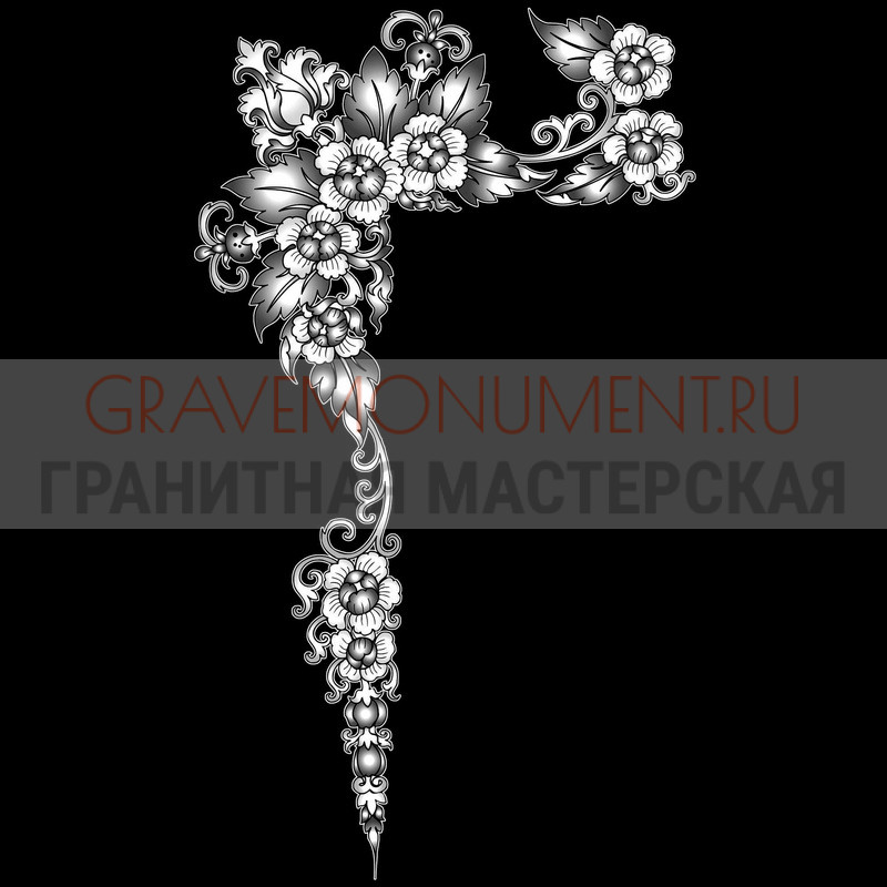 Гравировка виньеток на памятнике Гравировка виньетки ГВ 0009