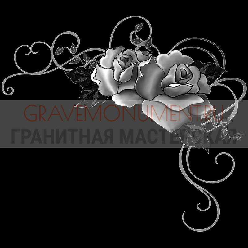 Гравировка виньеток на памятнике Гравировка виньетки ГВ 0142