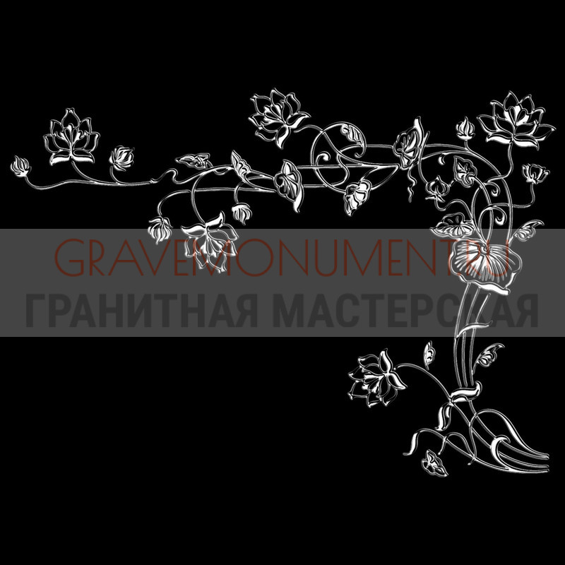 Гравировка виньеток на памятнике Гравировка виньетки ГВ 0195