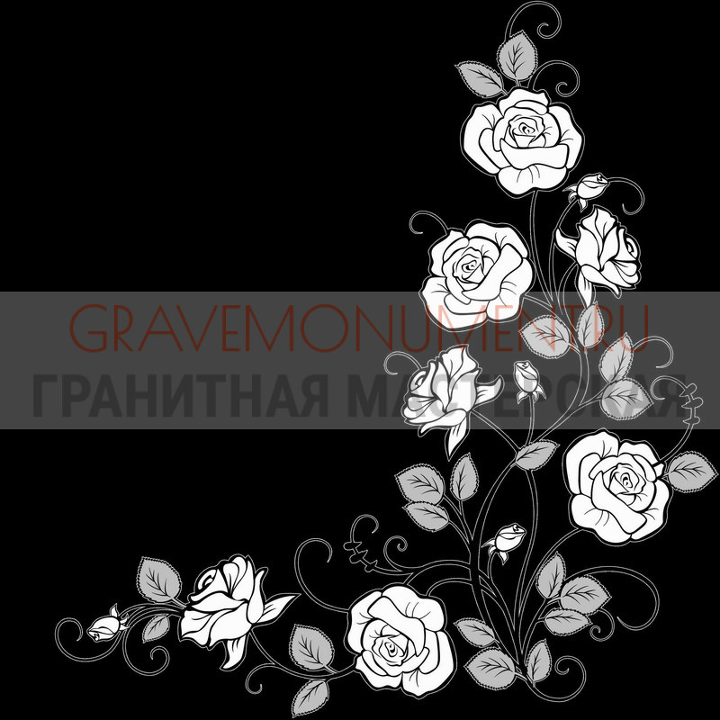 Гравировка виньеток на памятнике Гравировка виньетки ГВ 0204