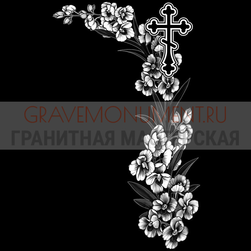 Гравировка виньеток на памятнике Гравировка виньетки ГВ 0266