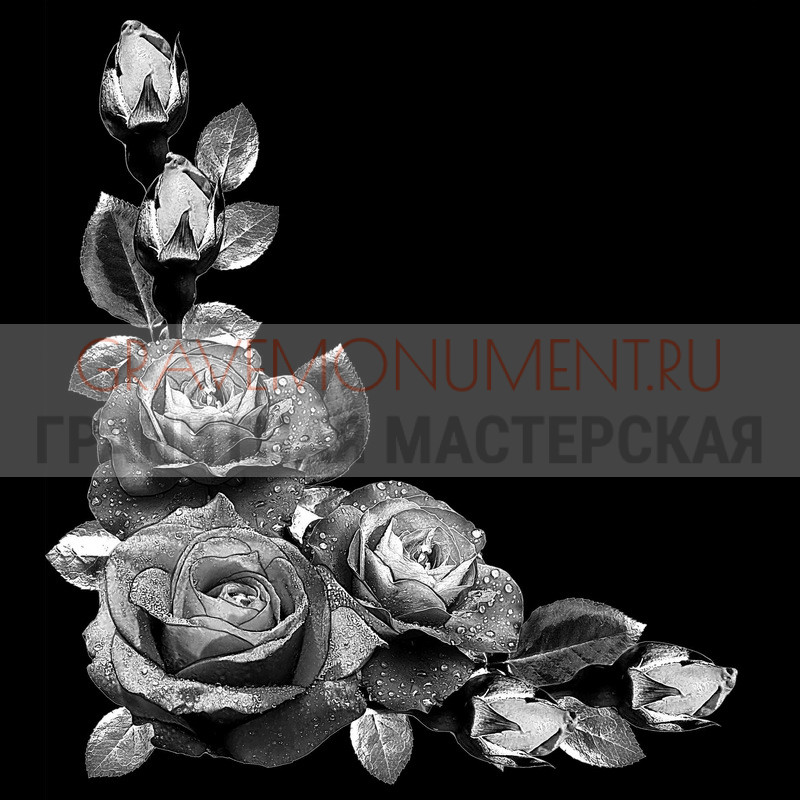 Гравировка виньеток на памятнике Гравировка виньетки ГВ 0302