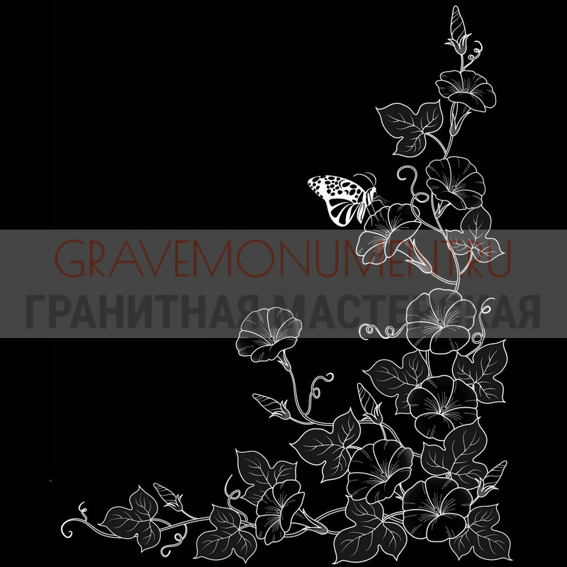 Гравировка виньеток на памятнике Гравировка виньетки ГВ 0309