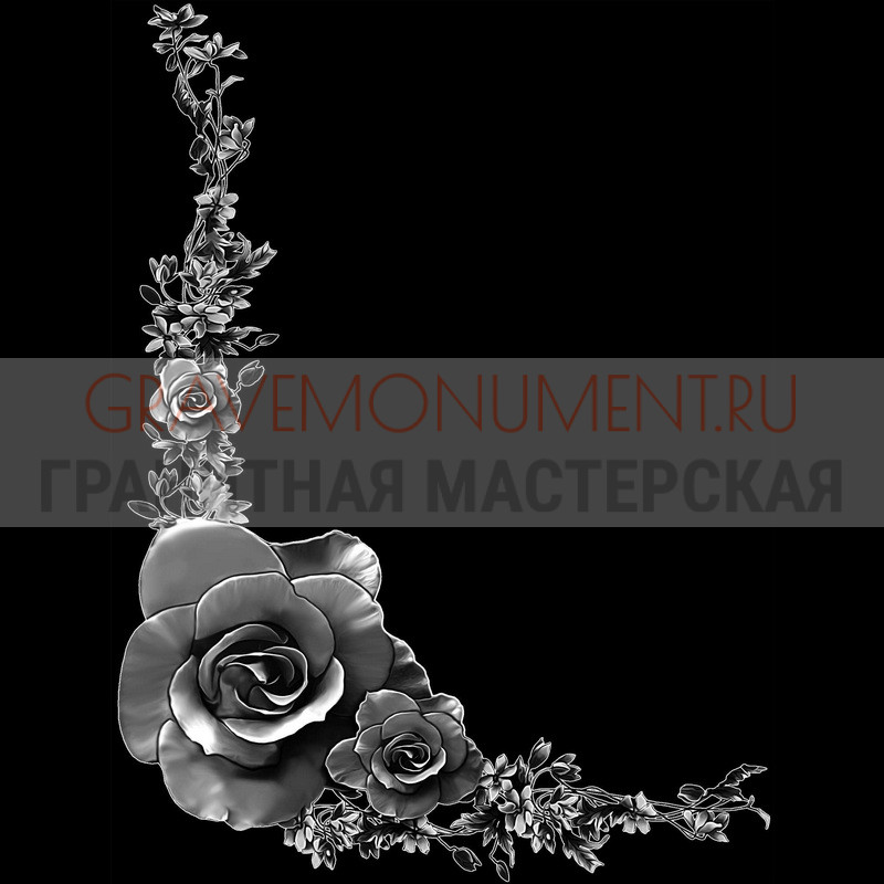 Гравировка виньеток на памятнике Гравировка виньетки ГВ 0312