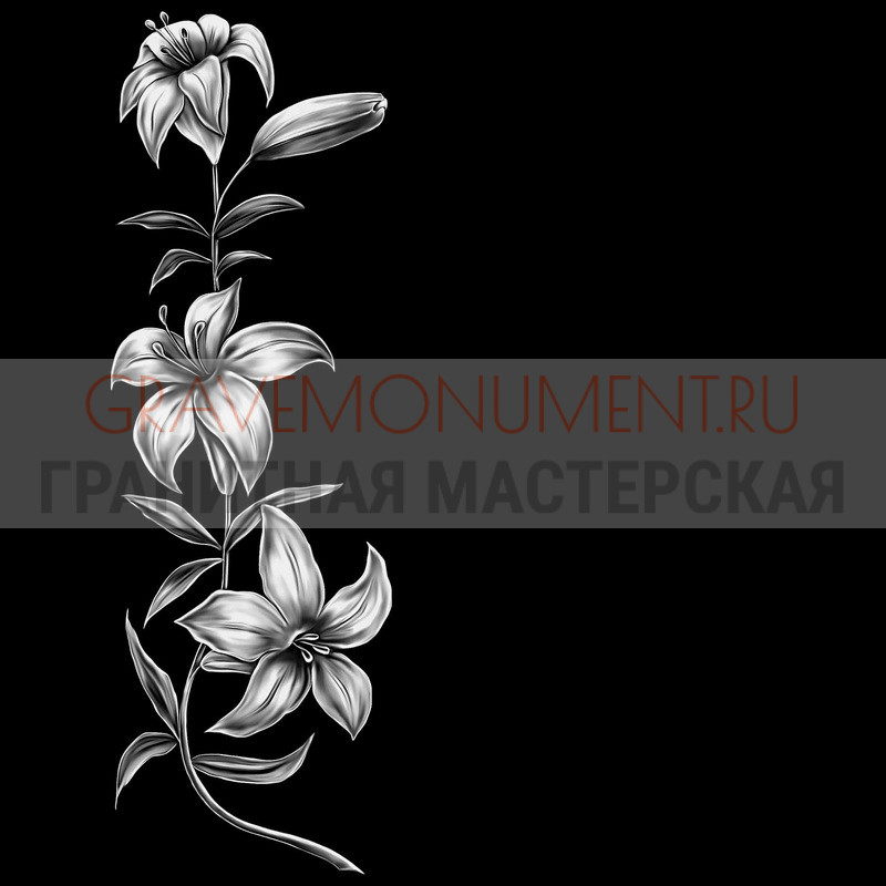 Гравировка виньеток на памятнике Гравировка виньетки ГВ 0327
