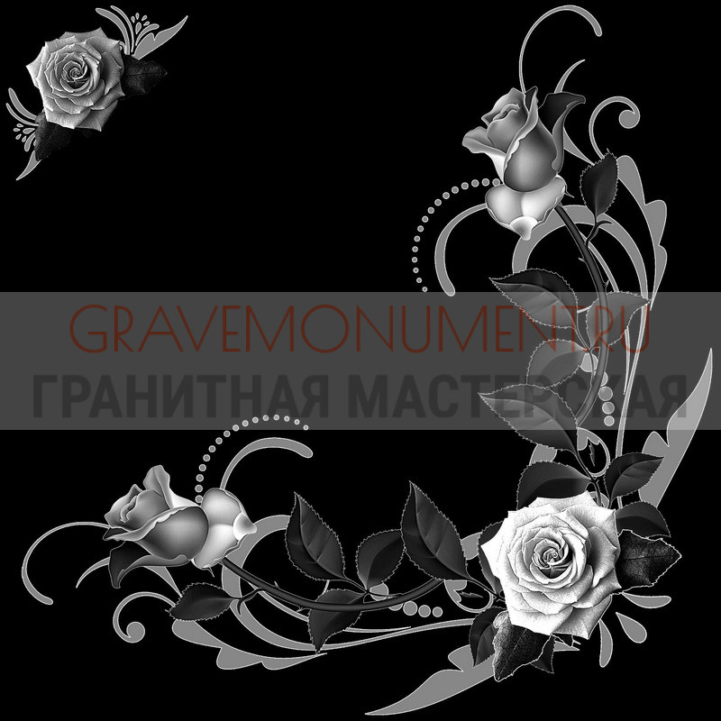 Гравировка виньеток на памятнике Гравировка виньетки ГВ 0460