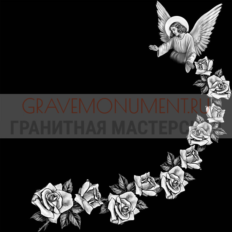 Гравировка виньеток на памятнике Гравировка виньетки ГВ 0490