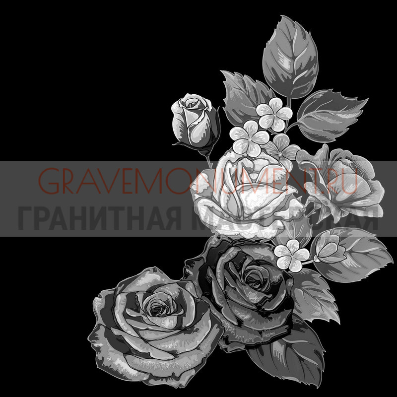 Гравировка виньеток на памятнике Гравировка виньетки ГВ 0527