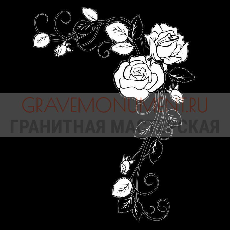 Гравировка виньеток на памятнике Гравировка виньетки ГВ 0536