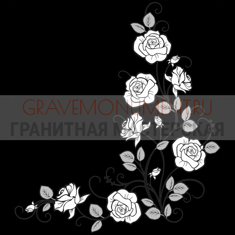 Гравировка виньеток на памятнике Гравировка виньетки ГВ 0575