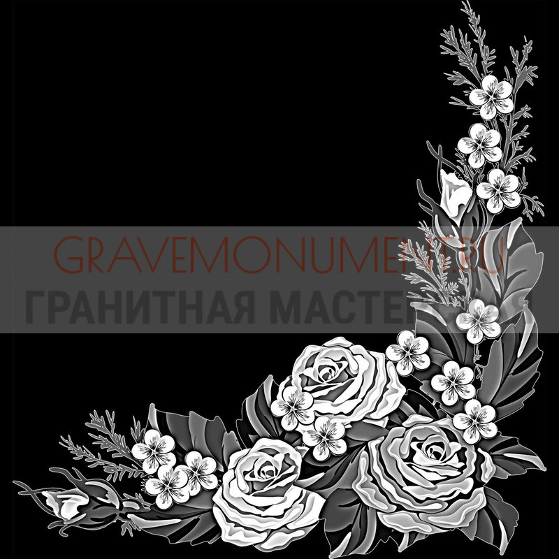 Гравировка виньеток на памятнике Гравировка виньетки ГВ 0577