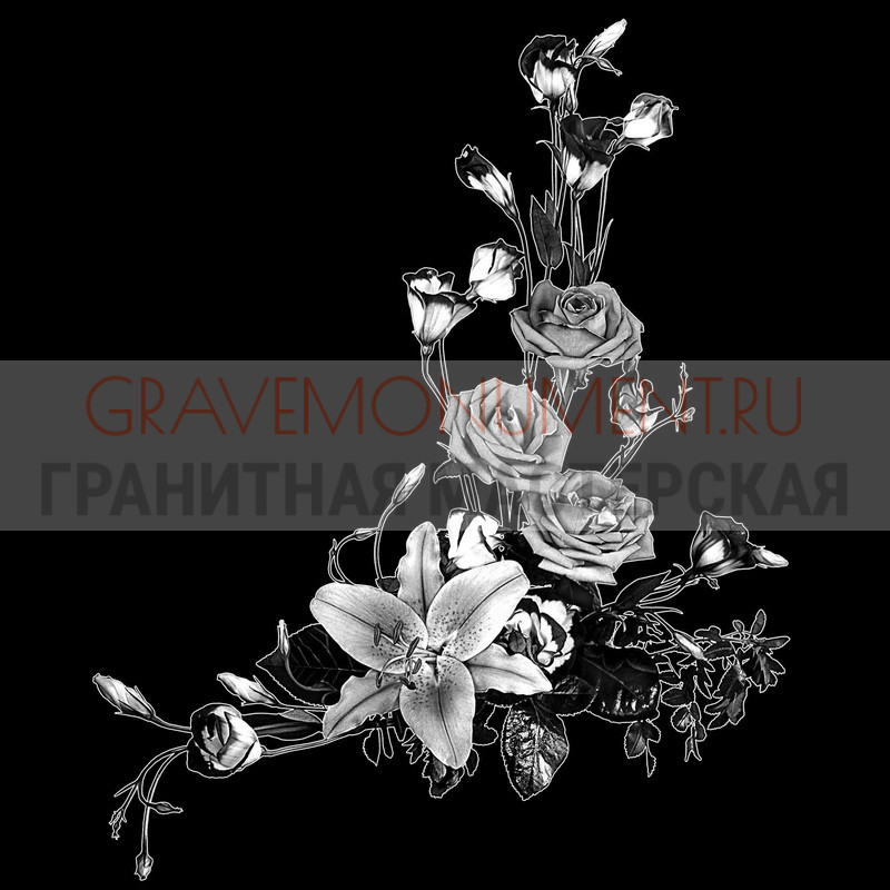 Гравировка виньеток на памятнике Гравировка виньетки ГВ 0651