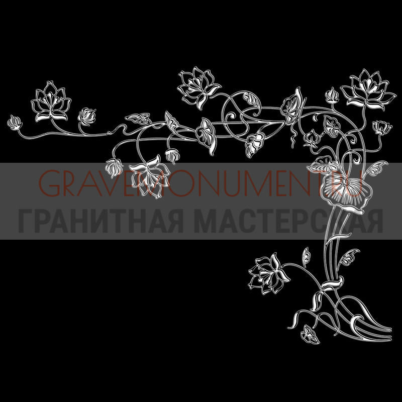 Гравировка виньеток на памятнике Гравировка виньетки ГВ 0691