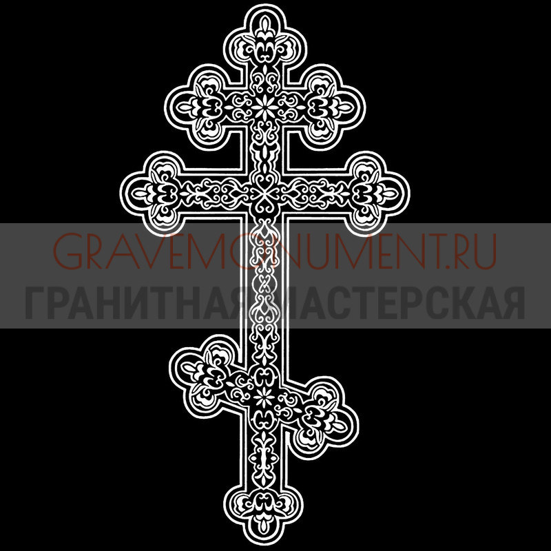 Гравировка креста на памятник Крест на памятник ХК 0003