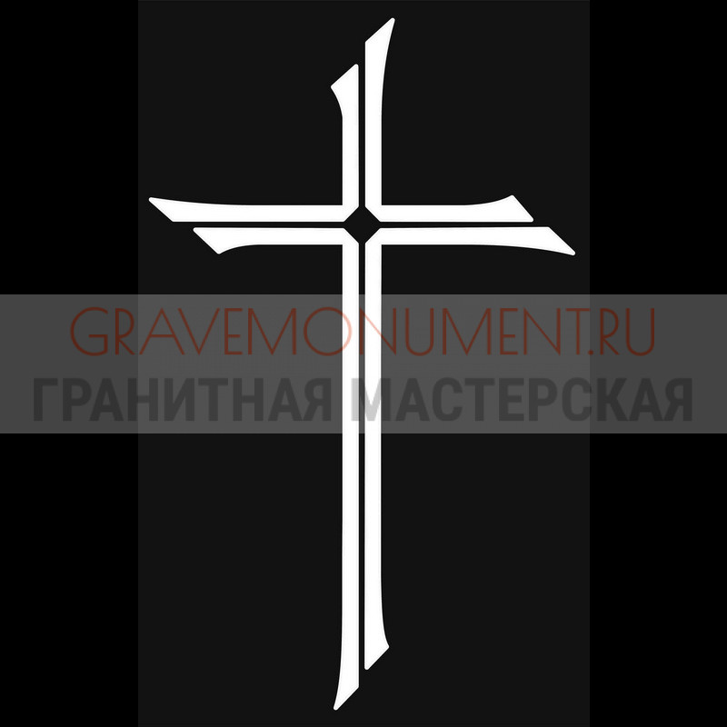 Гравировка креста на памятник Крест на памятник ХК 0012