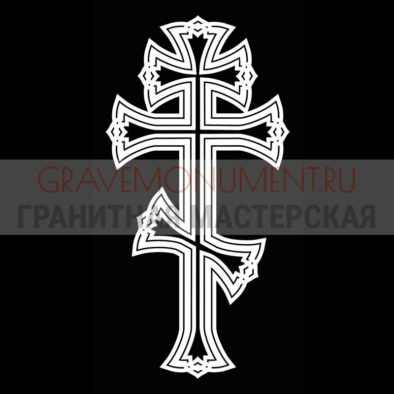 Гравировка креста на памятник Крест на памятник ХК 0022