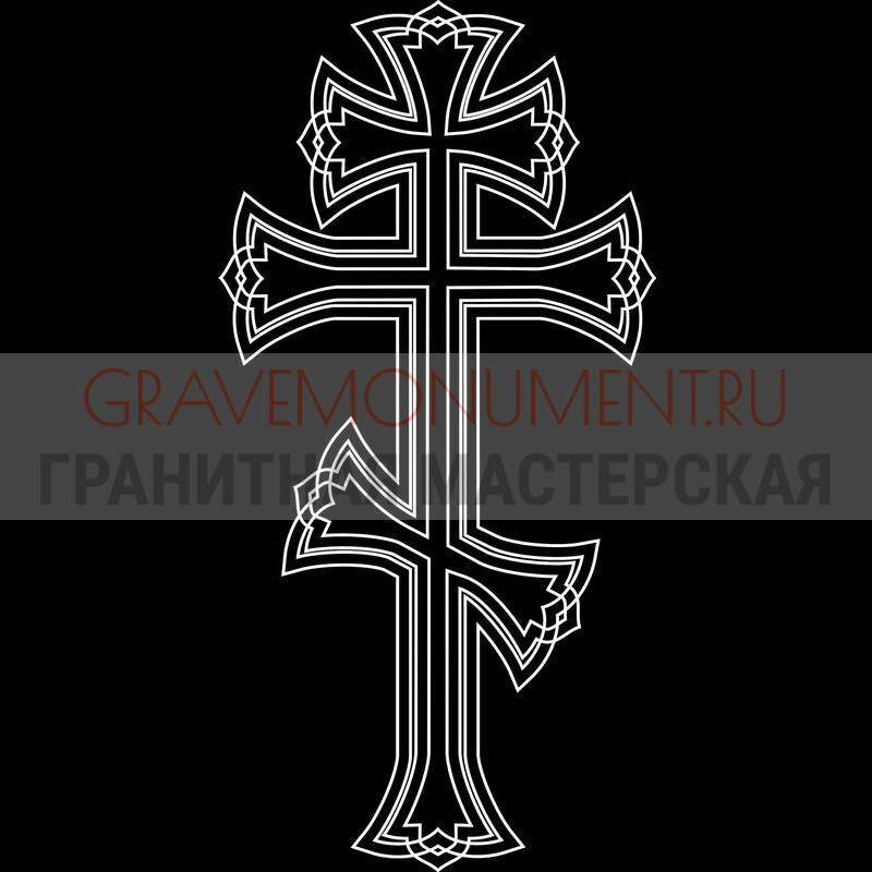 Гравировка креста на памятник Крест на памятник ХК 0023