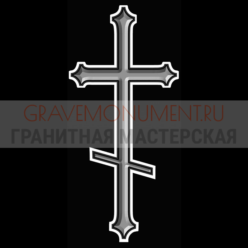 Гравировка креста на памятник Крест на памятник ХК 0028