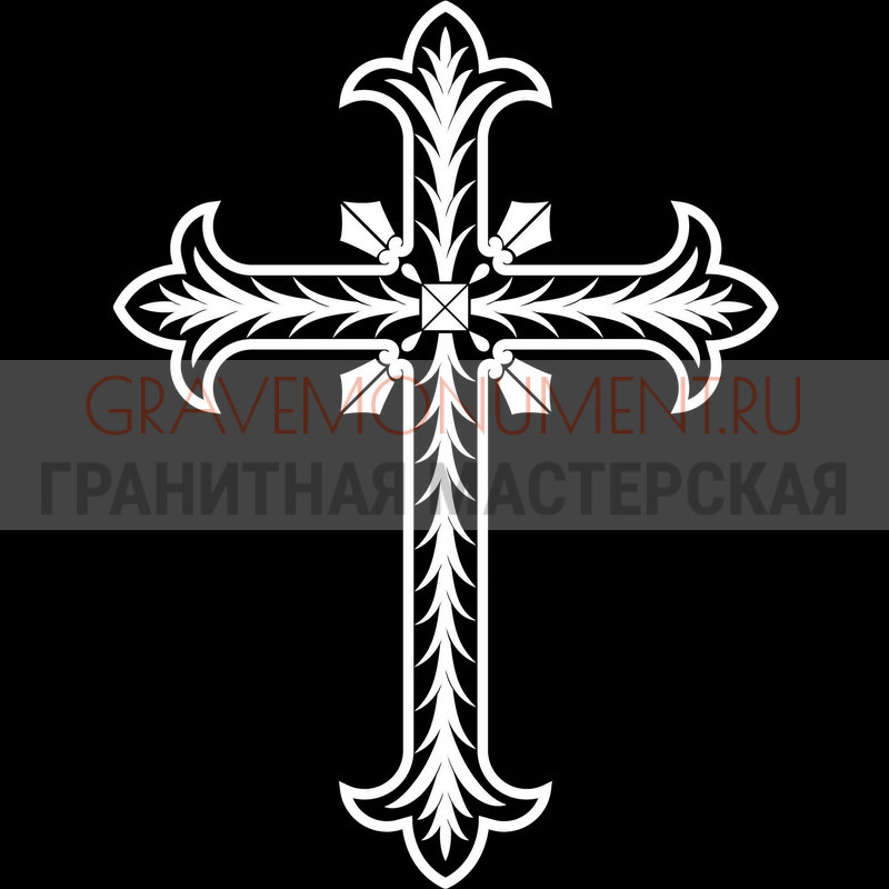 Гравировка креста на памятник Крест на памятник ХК 0042