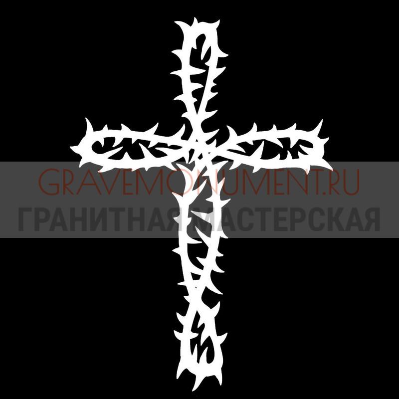 Гравировка креста на памятник Крест на памятник ХК 0050