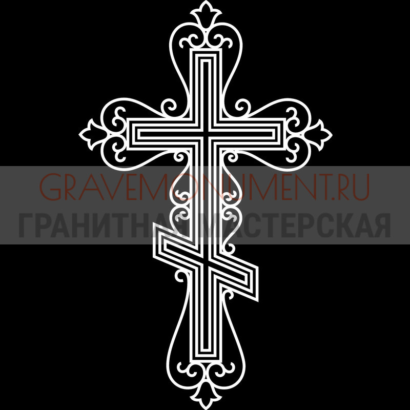 Гравировка креста на памятник Крест на памятник ХК 0061