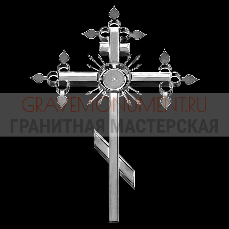 Гравировка креста на памятник Крест на памятник ХК 0075