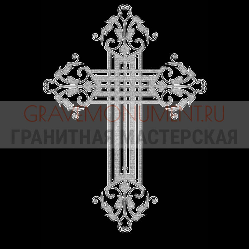 Гравировка креста на памятник Крест на памятник ХК 0084