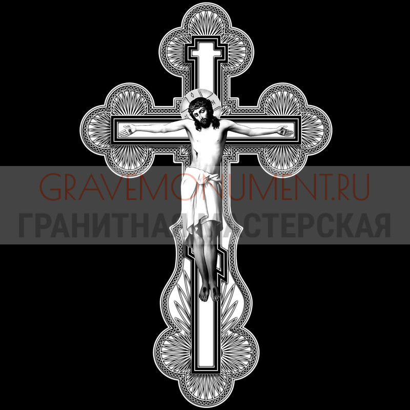 Гравировка креста на памятник Крест на памятник ХК 0087