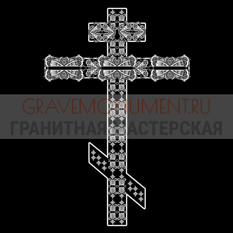 Гравировка креста на памятник Крест на памятник ХК 0092