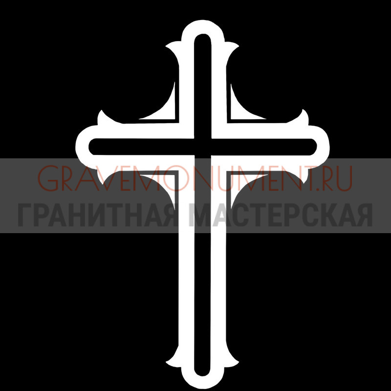 Гравировка креста на памятник Крест на памятник ХК 0095