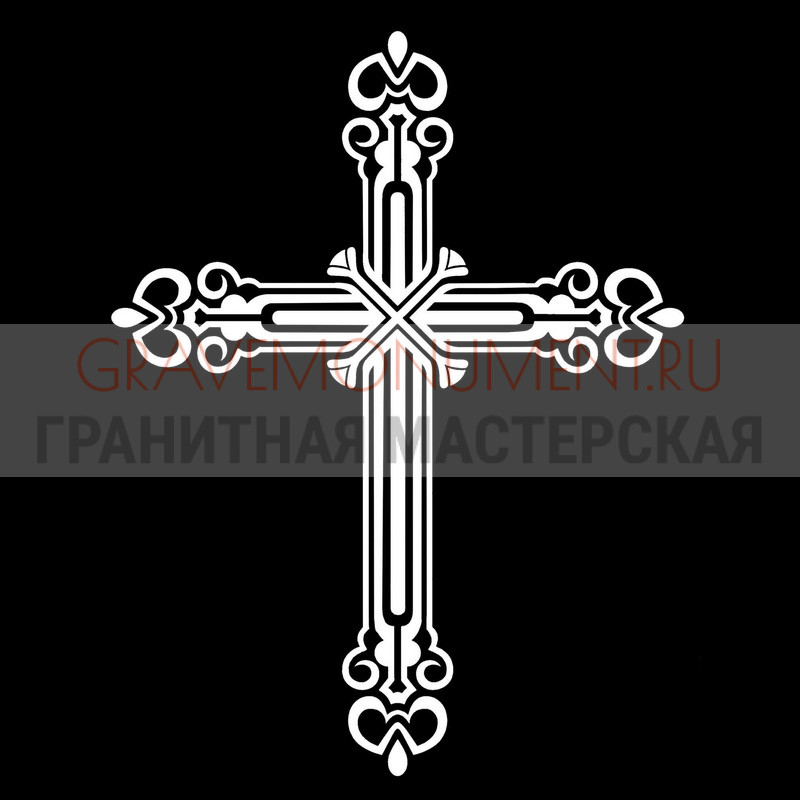 Гравировка креста на памятник Крест на памятник ХК 0114
