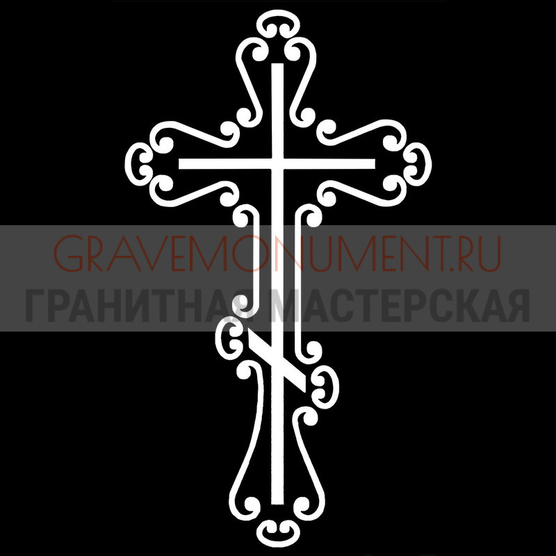 Гравировка креста на памятник Крест на памятник ХК 0116