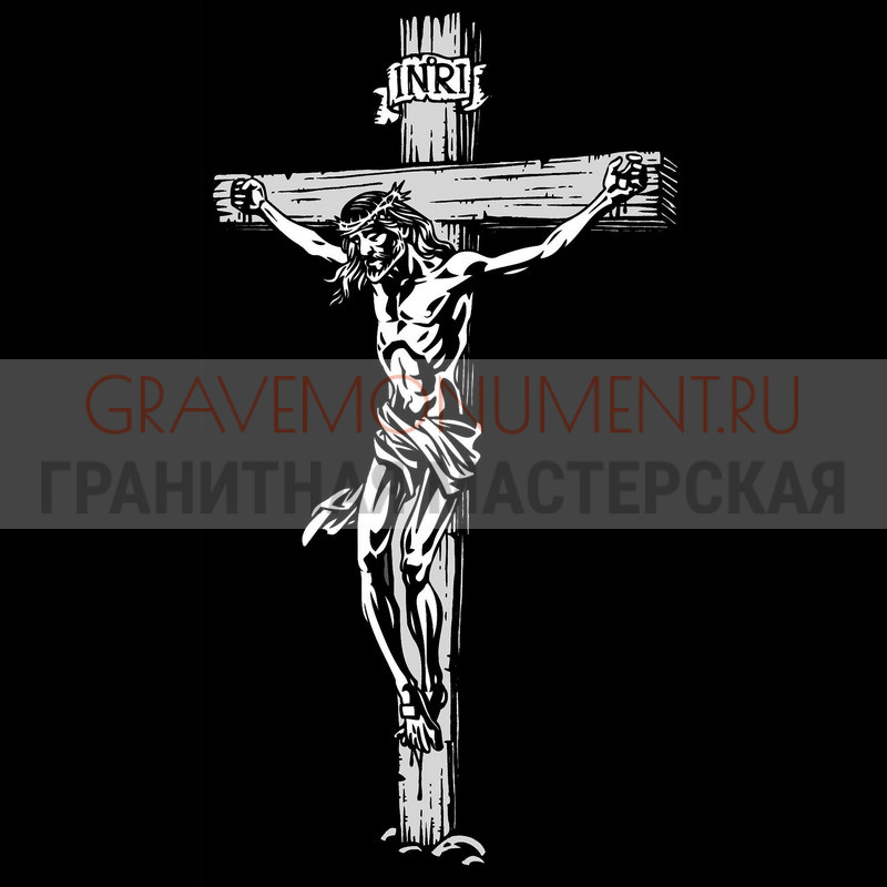 Гравировка креста на памятник Крест на памятник ХК 0123
