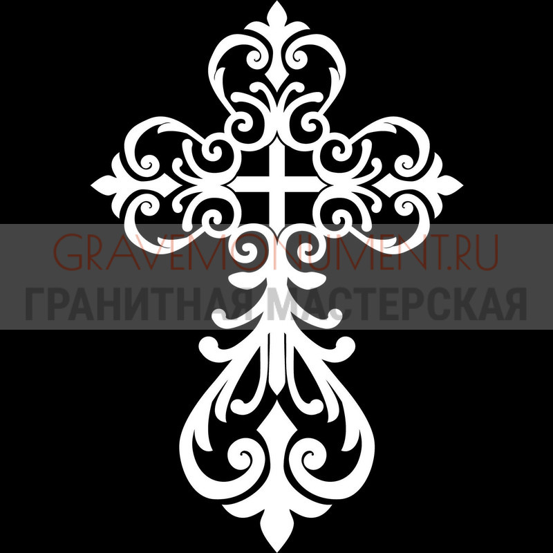 Гравировка креста на памятник Крест на памятник ХК 0131