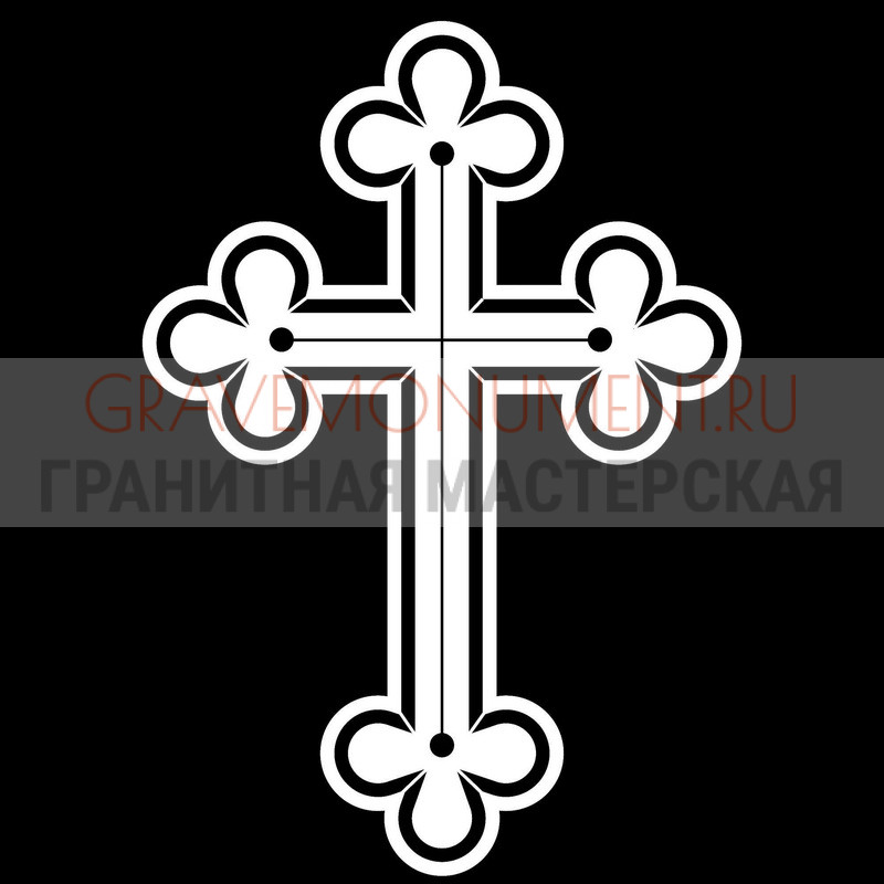 Гравировка креста на памятник Крест на памятник ХК 0132