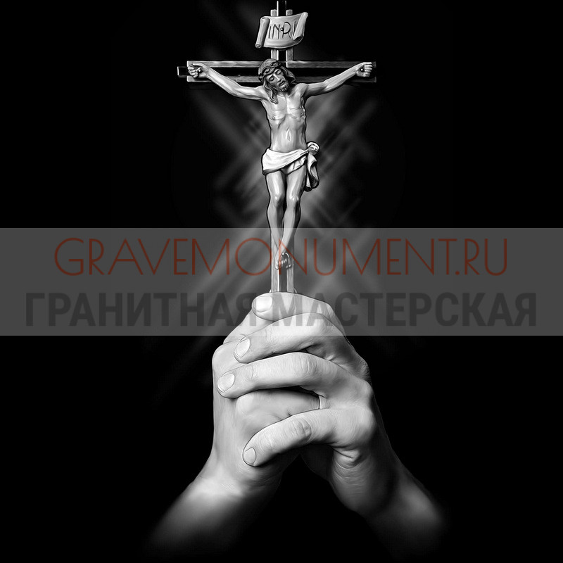 Гравировка креста на памятник Крест на памятник ХК 0142