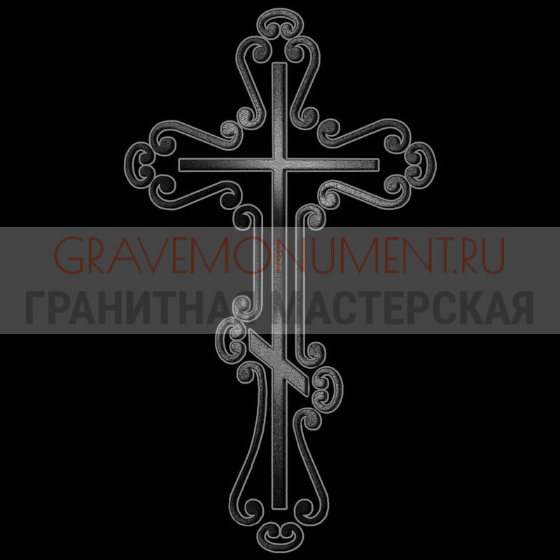 Гравировка креста на памятник Крест на памятник ХК 0145