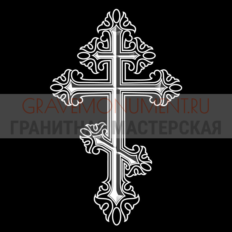 Гравировка креста на памятник Крест на памятник ХК 0147