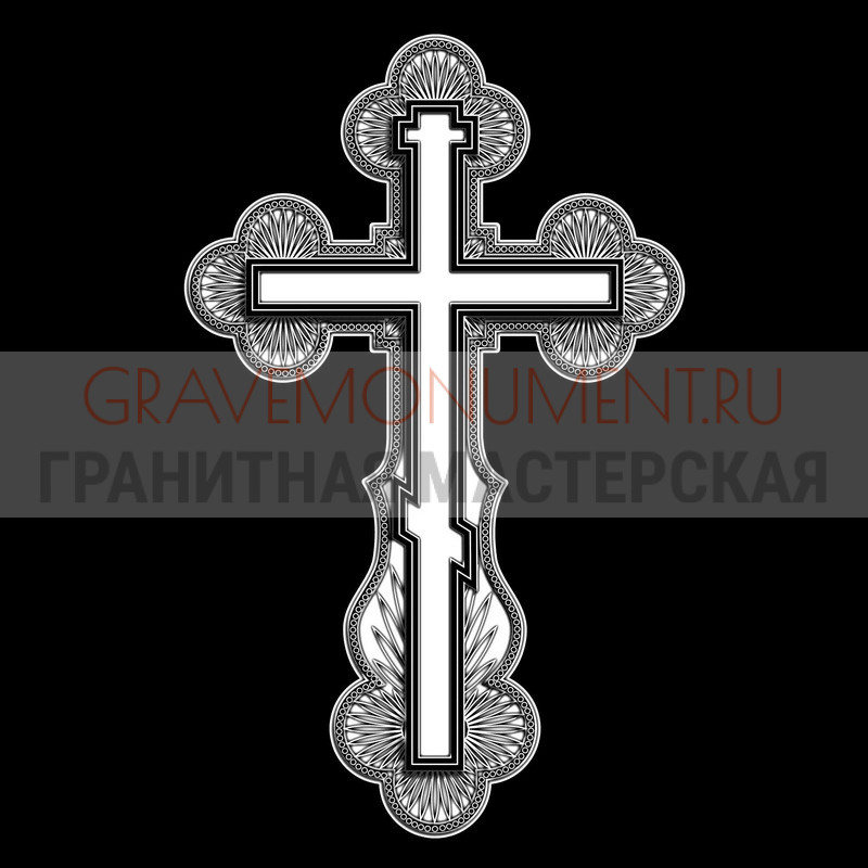 Гравировка креста на памятник Крест на памятник ХК 0150