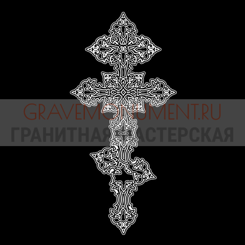 Гравировка креста на памятник Крест на памятник ХК 0152