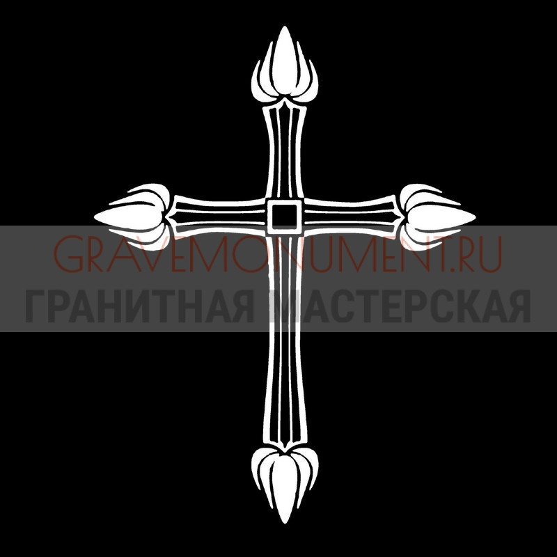 Гравировка креста на памятник Крест на памятник ХК 0159