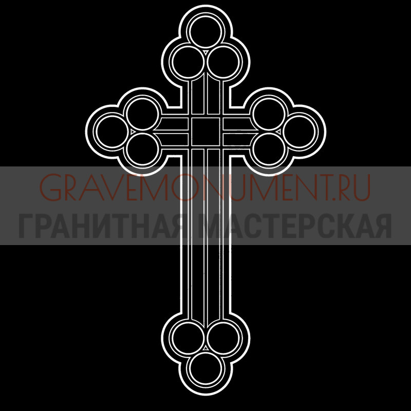 Гравировка креста на памятник Крест на памятник ХК 0160