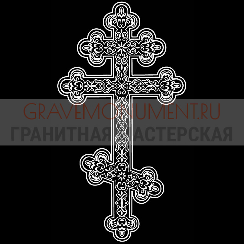 Гравировка креста на памятник Крест на памятник ХК 0163