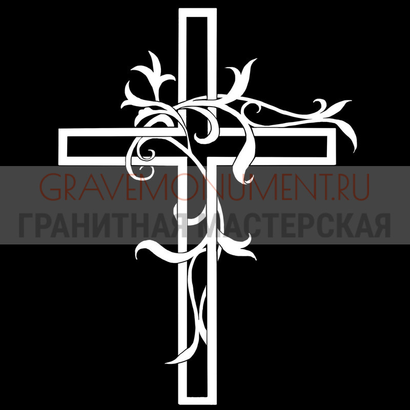 Гравировка креста на памятник Крест на памятник ХК 0165