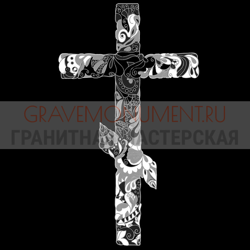 Гравировка креста на памятник Крест на памятник ХК 0179