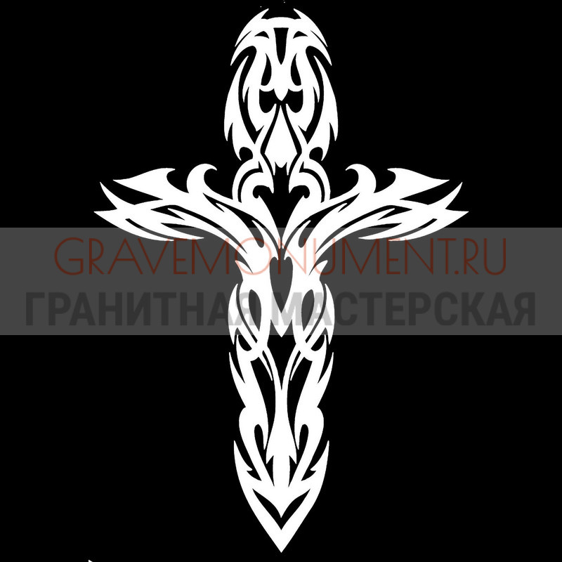 Гравировка креста на памятник Крест на памятник ХК 0182
